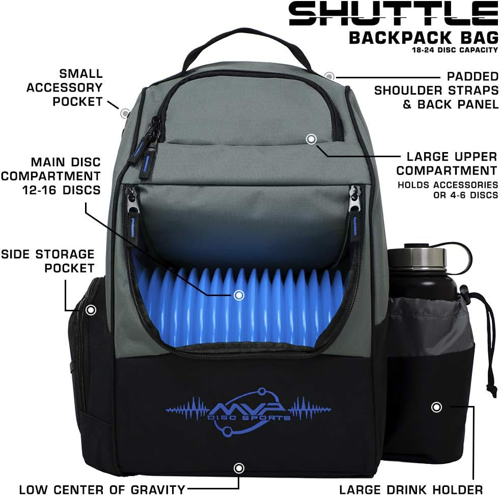 Shuttle Disc Golf Backpack Bag (Choose Your Style and Color)