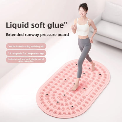 Foot Reflexology Adult Meridian Stimulation Pressure Board - Large Size, Extra Thick, Jogging Silicone Yoga Mat